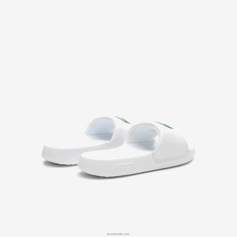 mujer Lacoste blanco/verde 082 chanclas sintéticas croco 1.0 N6XZ22685