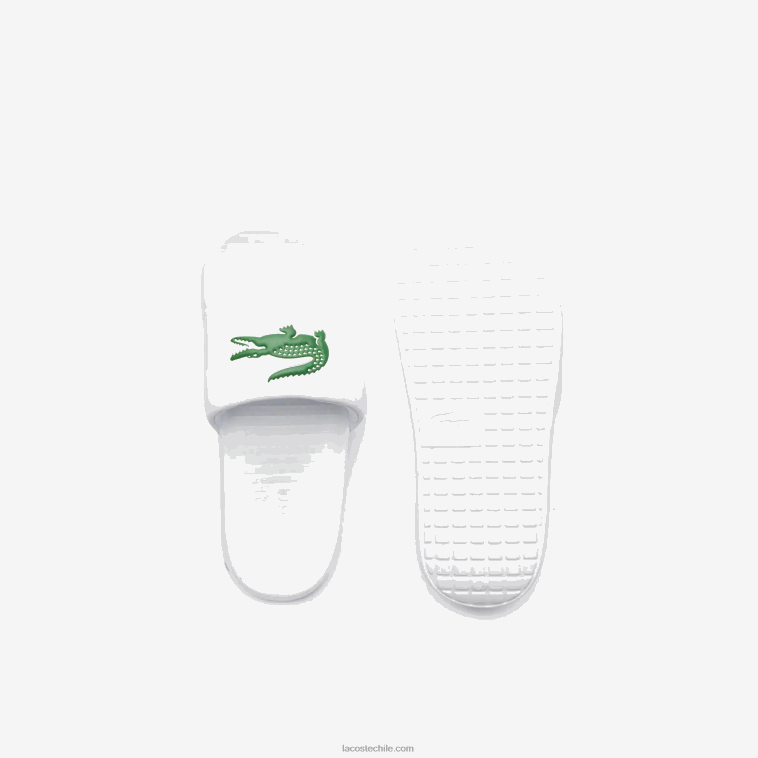 mujer Lacoste blanco/verde 082 chanclas sintéticas croco 1.0 N6XZ22685