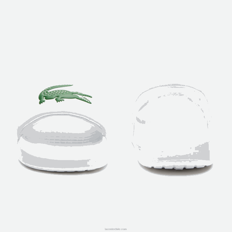 mujer Lacoste blanco/verde 082 chanclas sintéticas croco 1.0 N6XZ22685