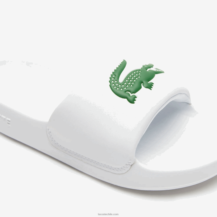 mujer Lacoste blanco/verde 082 chanclas sintéticas croco 1.0 N6XZ22685