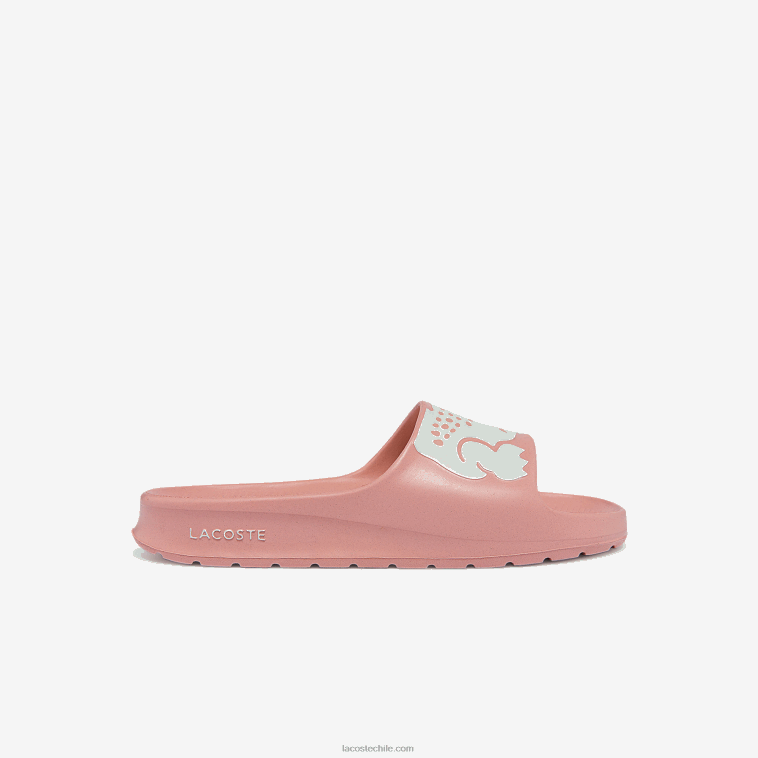 mujer Lacoste rosa claro y blanco 208 chanclas sintéticas croco 2.0 con estampado N6XZ22696 mujer Lacoste rosa claro y blanco 208 chanclas sintéticas croco 2.0 con estampado N6XZ22696