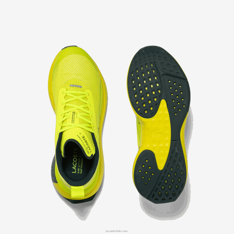 mujer Lacoste amarillo 2t7 tenis run spin evolution textil N6XZ22686