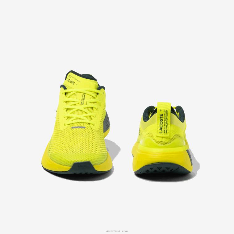 mujer Lacoste amarillo 2t7 tenis run spin evolution textil N6XZ22686