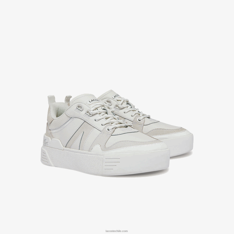 mujer Lacoste blanco 21g zapatillas l002 de piel N6XZ22708