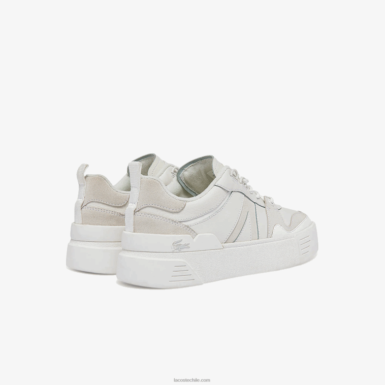 mujer Lacoste blanco 21g zapatillas l002 de piel N6XZ22708
