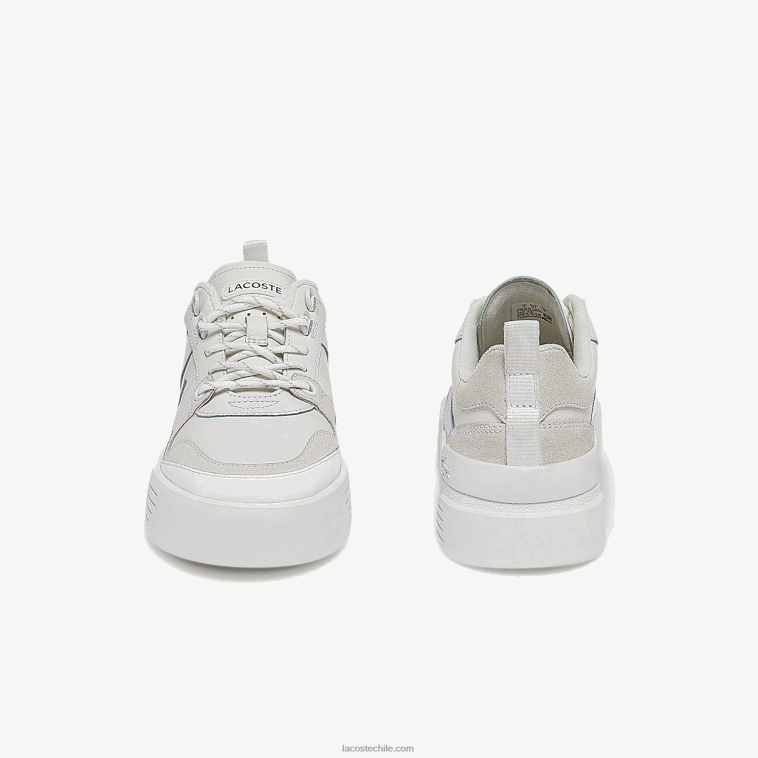 mujer Lacoste blanco 21g zapatillas l002 de piel N6XZ22708
