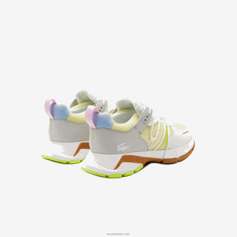 mujer Lacoste blanco/azul 080 tenis l003 de tela con bloques de color N6XZ22753