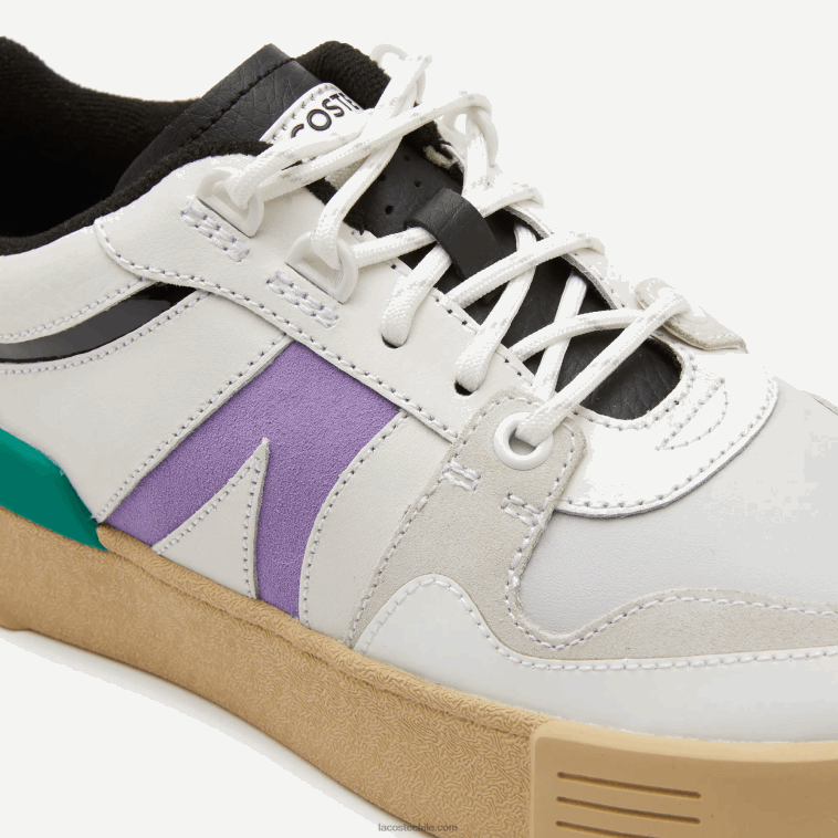 mujer Lacoste blanco/verde 082 Deportivas l002 de piel y ante color pop N6XZ22741