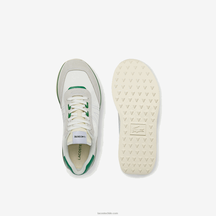 mujer Lacoste blanco/verde 082 tenis L-Spin con detalles dorados N6XZ22743