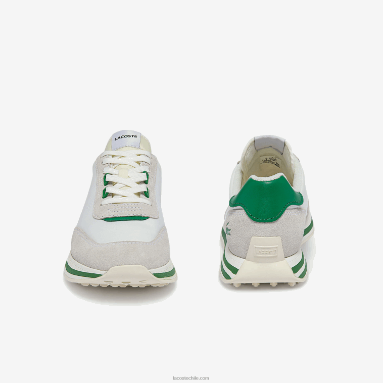 mujer Lacoste blanco/verde 082 tenis L-Spin con detalles dorados N6XZ22743