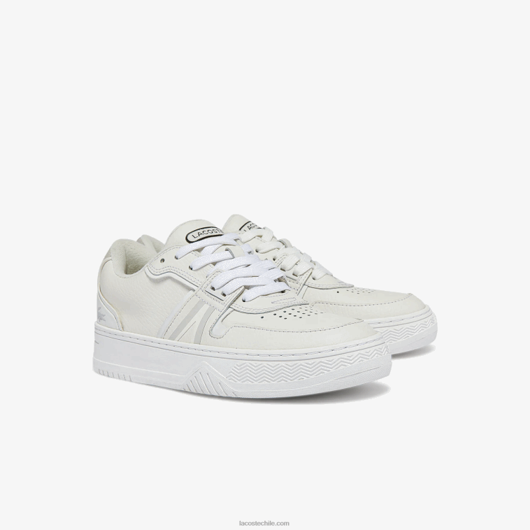 mujer Lacoste blanco y hueso 65t zapatillas l001 de piel N6XZ22720