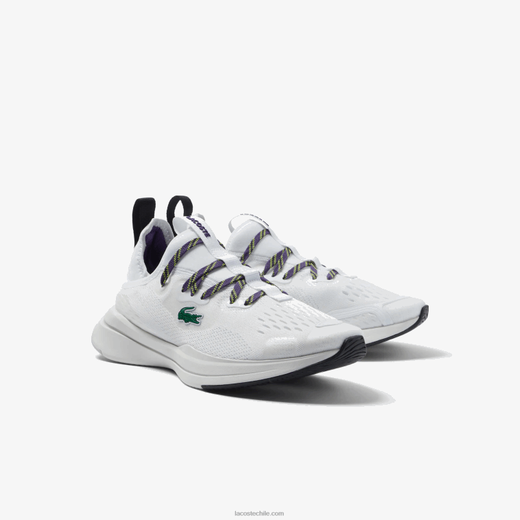 mujer Lacoste blanco y morado z54 tenis run spin comfort N6XZ22751