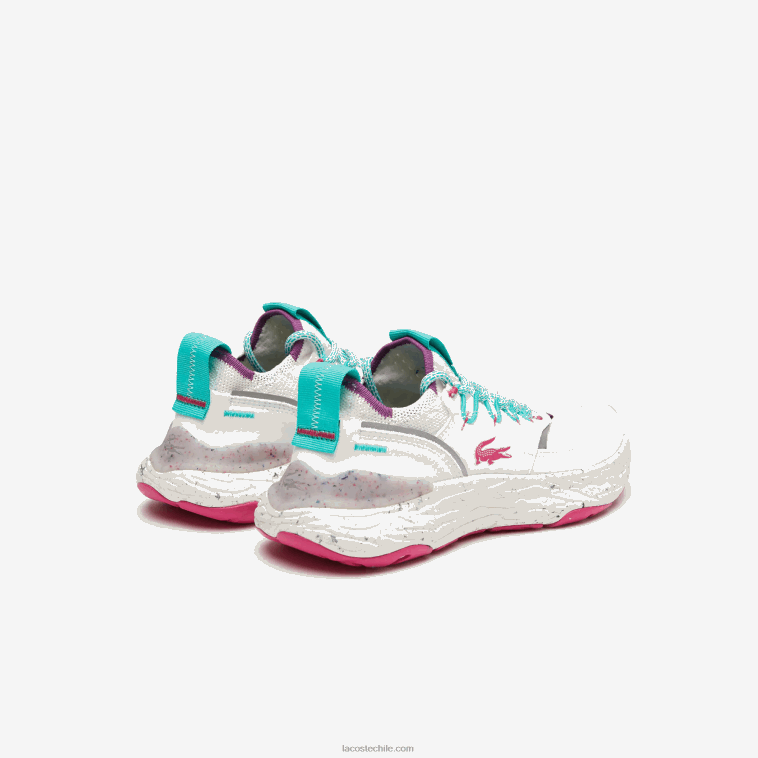 mujer Lacoste blanco y rojo 286 zapatillas re-comfort de material sintético y textil N6XZ22739