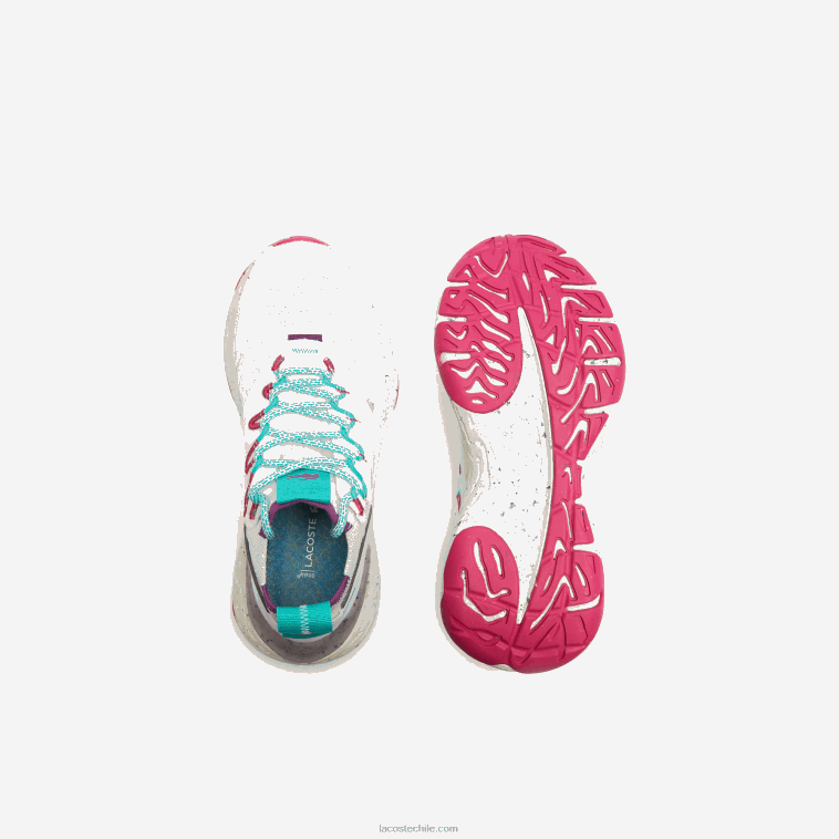 mujer Lacoste blanco y rojo 286 zapatillas re-comfort de material sintético y textil N6XZ22739
