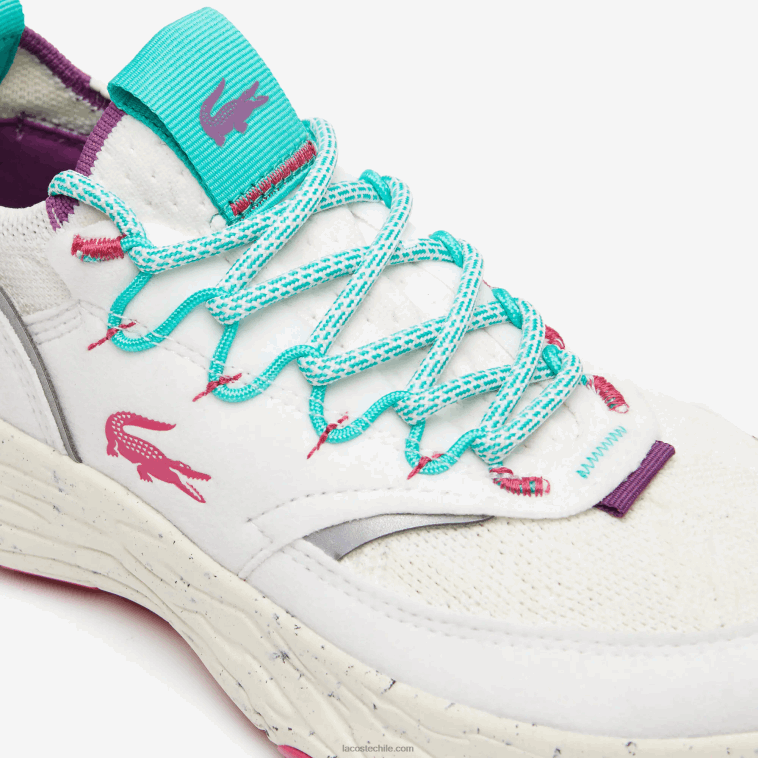 mujer Lacoste blanco y rojo 286 zapatillas re-comfort de material sintético y textil N6XZ22739