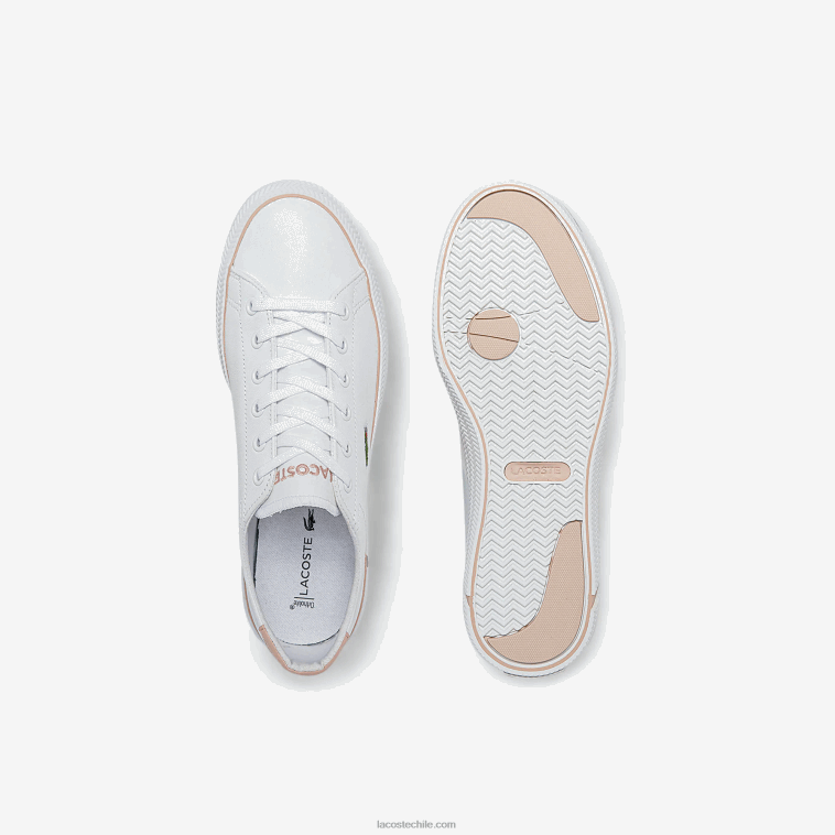 mujer Lacoste blanco y rosa claro 1y9 zapatillas gripshot bl de piel y material sintético N6XZ22695