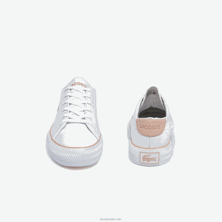 mujer Lacoste blanco y rosa claro 1y9 zapatillas gripshot bl de piel y material sintético N6XZ22695