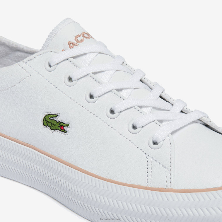 mujer Lacoste blanco y rosa claro 1y9 zapatillas gripshot bl de piel y material sintético N6XZ22695