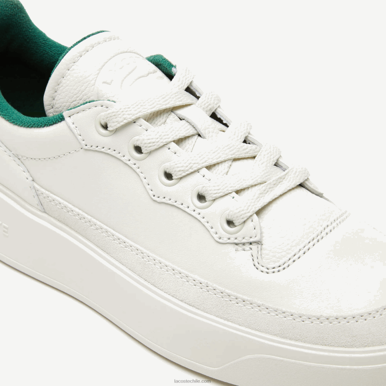 mujer Lacoste blanquecino 18c tenis g80 club de cuero a tono N6XZ22684