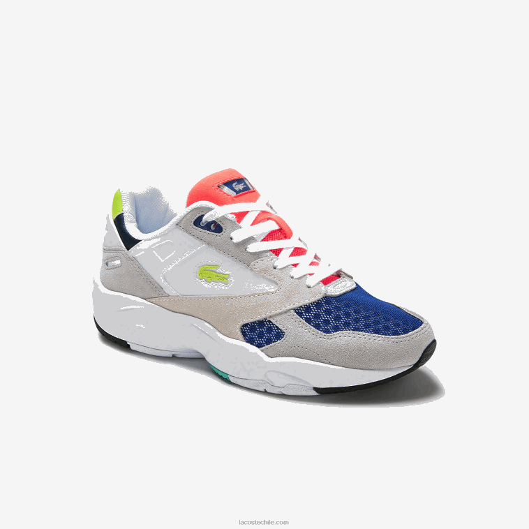 mujer Lacoste gris claro y verde claro lg1 zapatillas storm 96 lo colorblock de tela N6XZ22740
