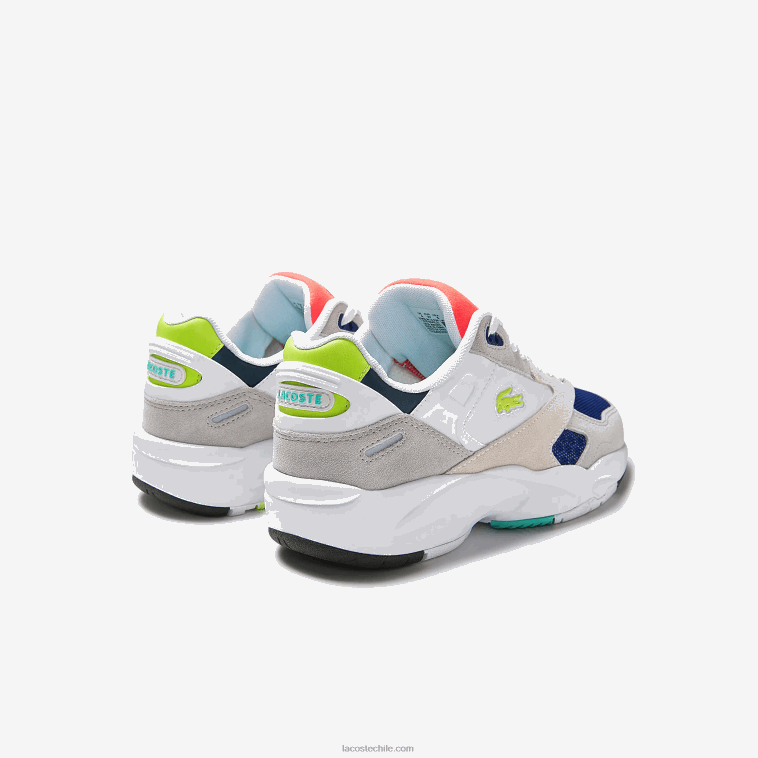 mujer Lacoste gris claro y verde claro lg1 zapatillas storm 96 lo colorblock de tela N6XZ22740