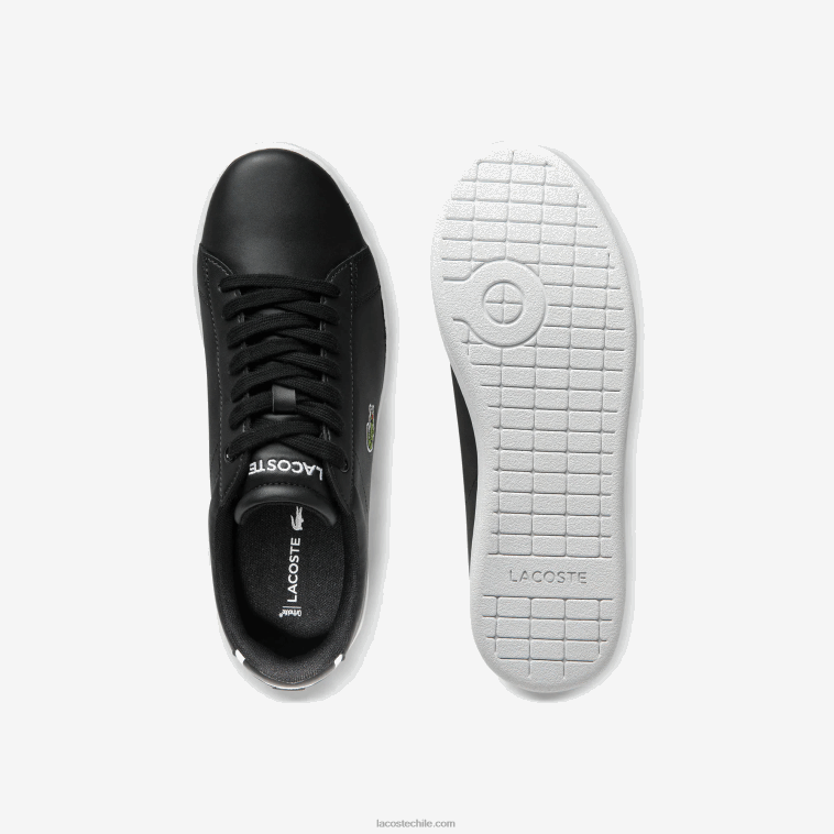 mujer Lacoste negro 024 zapatillas carnaby evo de piel con forro de malla N6XZ22717