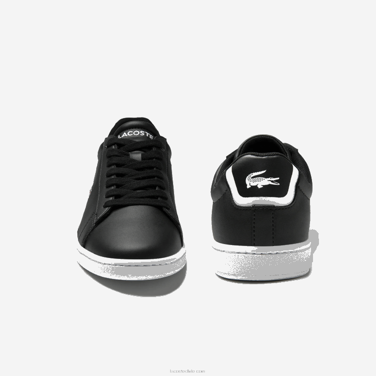 mujer Lacoste negro 024 zapatillas carnaby evo de piel con forro de malla N6XZ22717