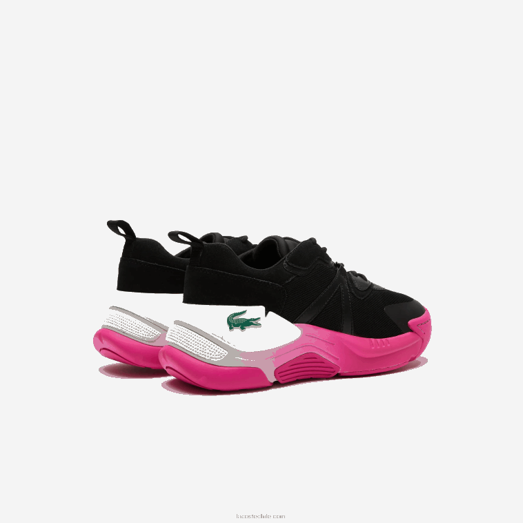 mujer Lacoste negro rosa 1j1 zapatillas lw2 xtra de piel N6XZ22722