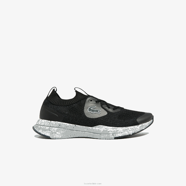 mujer Lacoste negro y blanco roto 454 tenis run spin eco textil N6XZ22726