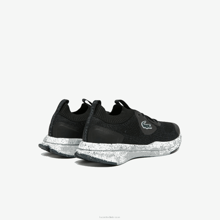 mujer Lacoste negro y blanco roto 454 tenis run spin eco textil N6XZ22726
