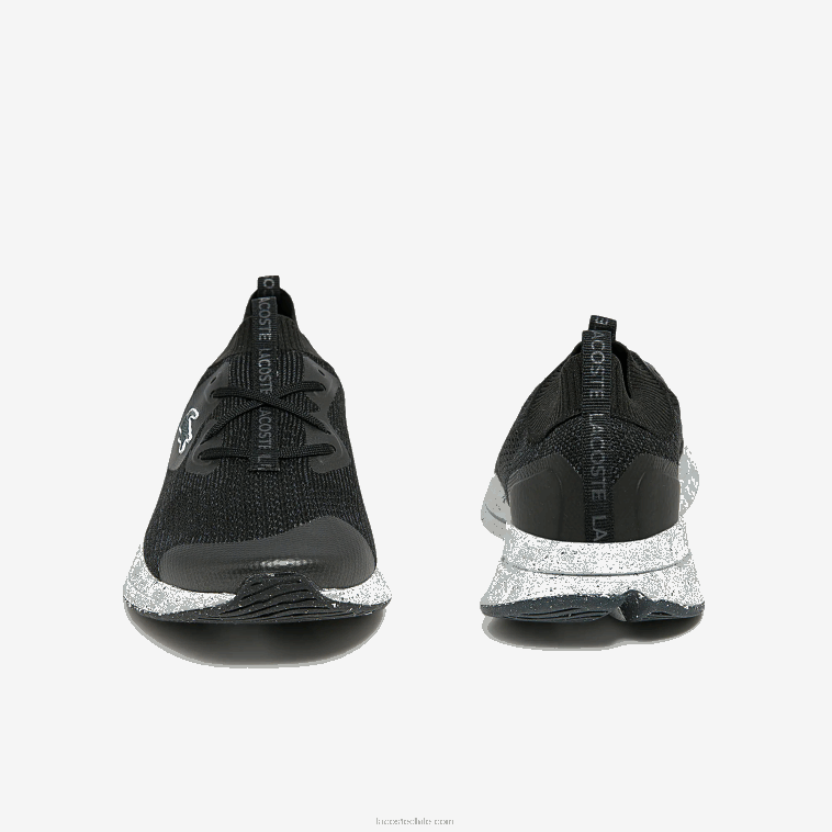 mujer Lacoste negro y blanco roto 454 tenis run spin eco textil N6XZ22726