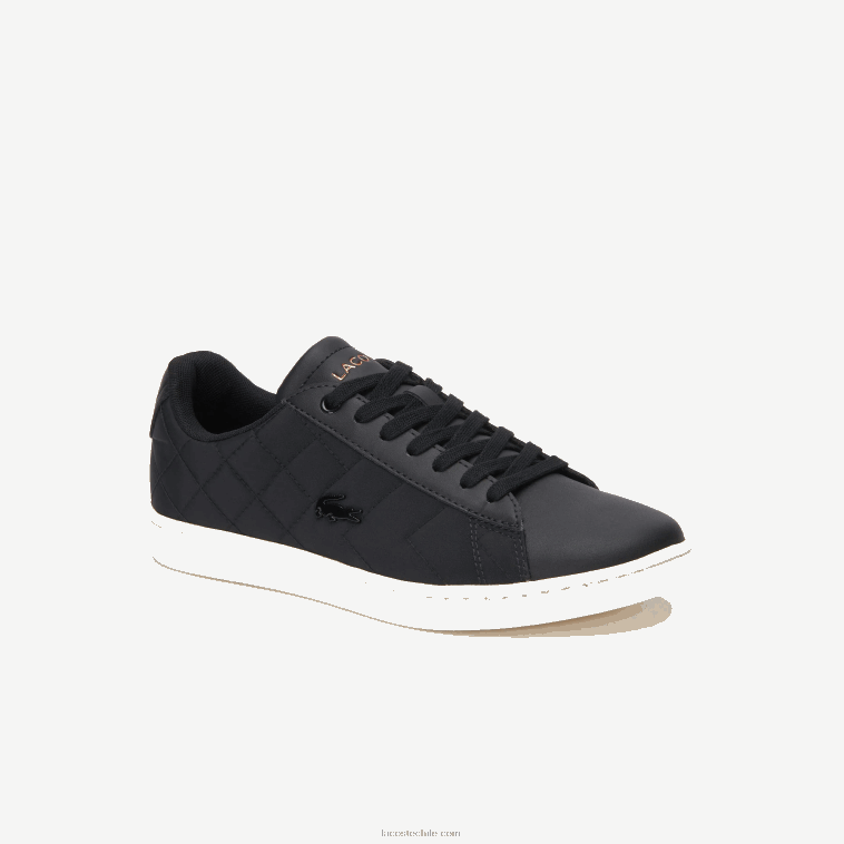 mujer Lacoste negro y blanco roto 454 zapatillas capitonadas carnaby evo N6XZ22737