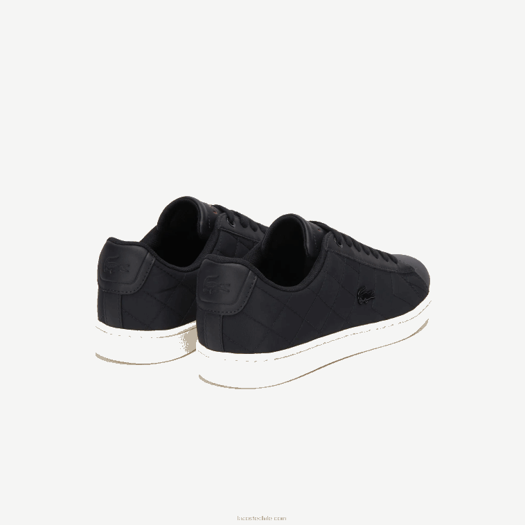 mujer Lacoste negro y blanco roto 454 zapatillas capitonadas carnaby evo N6XZ22737