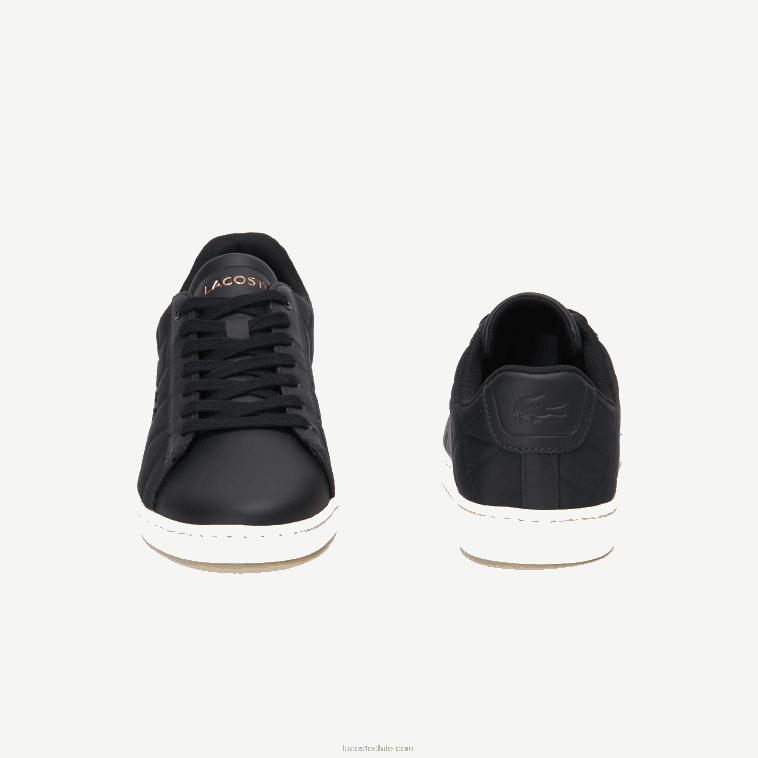 mujer Lacoste negro y blanco roto 454 zapatillas capitonadas carnaby evo N6XZ22737