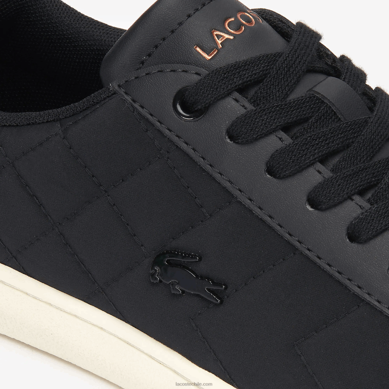 mujer Lacoste negro y blanco roto 454 zapatillas capitonadas carnaby evo N6XZ22737