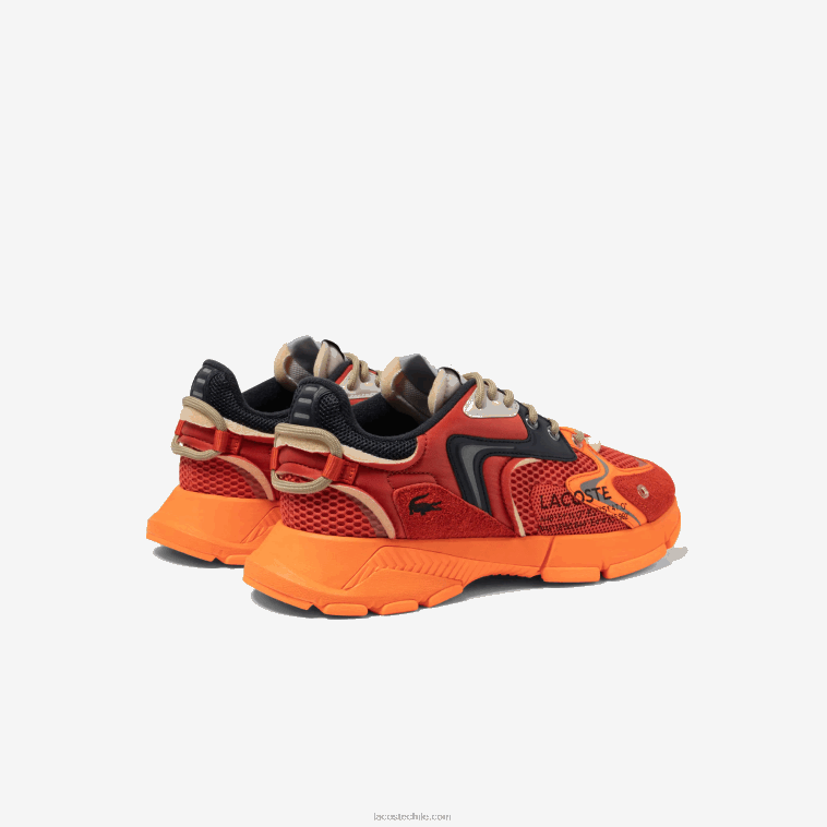 mujer Lacoste rojo naranja am1 tenis l003 neo textil N6XZ22675
