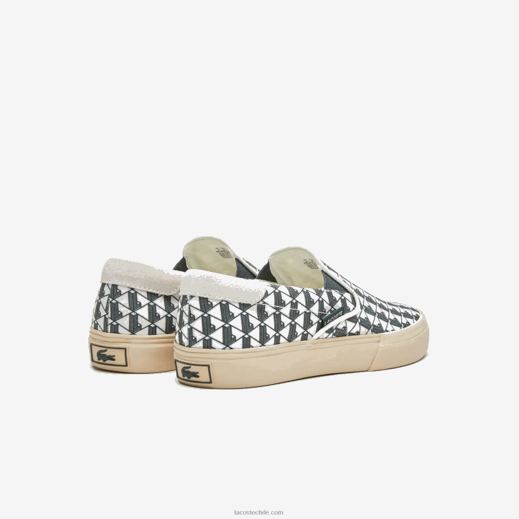 mujer Lacoste blanco roto y blanco 03a saltar servir textil sin cordones N6XZ22723