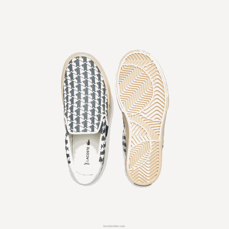 mujer Lacoste blanco roto y blanco 03a saltar servir textil sin cordones N6XZ22723