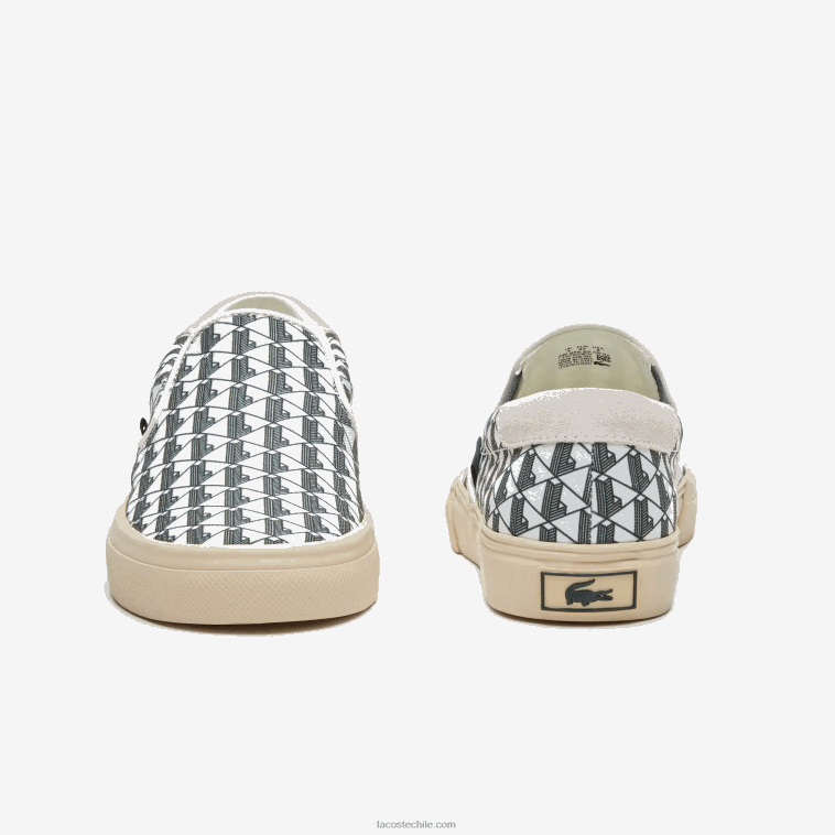 mujer Lacoste blanco roto y blanco 03a saltar servir textil sin cordones N6XZ22723