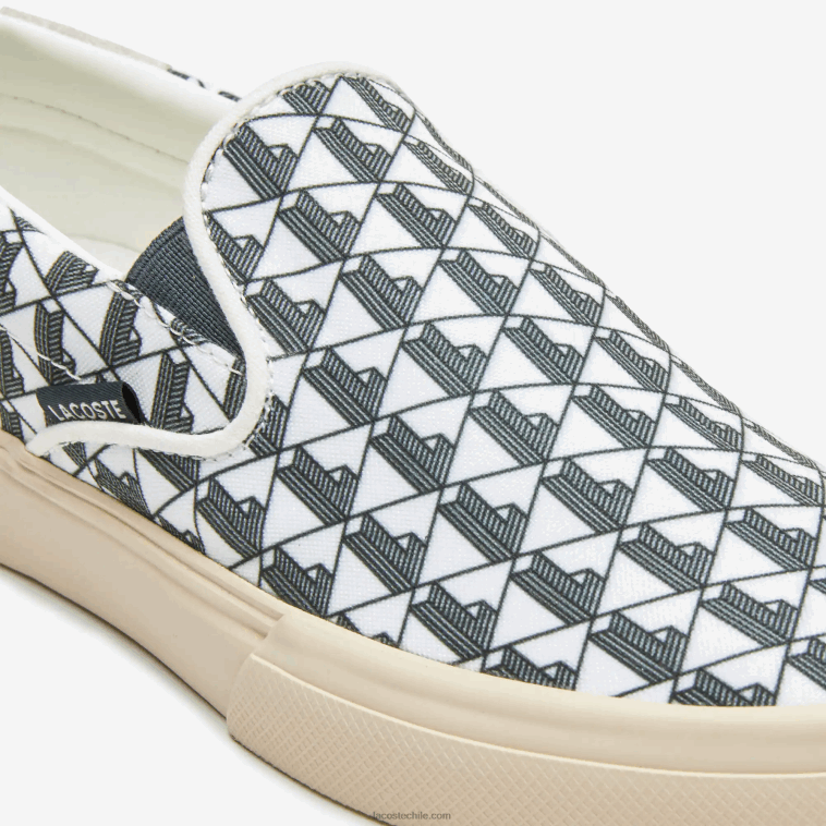 mujer Lacoste blanco roto y blanco 03a saltar servir textil sin cordones N6XZ22723