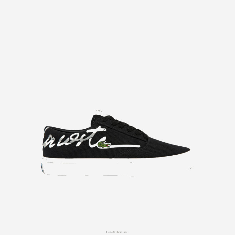 mujer Lacoste negro y blanco roto 454 tenis Jump Serve de lona con encaje N6XZ22716 mujer Lacoste negro y blanco roto 454 tenis Jump Serve de lona con encaje N6XZ22716