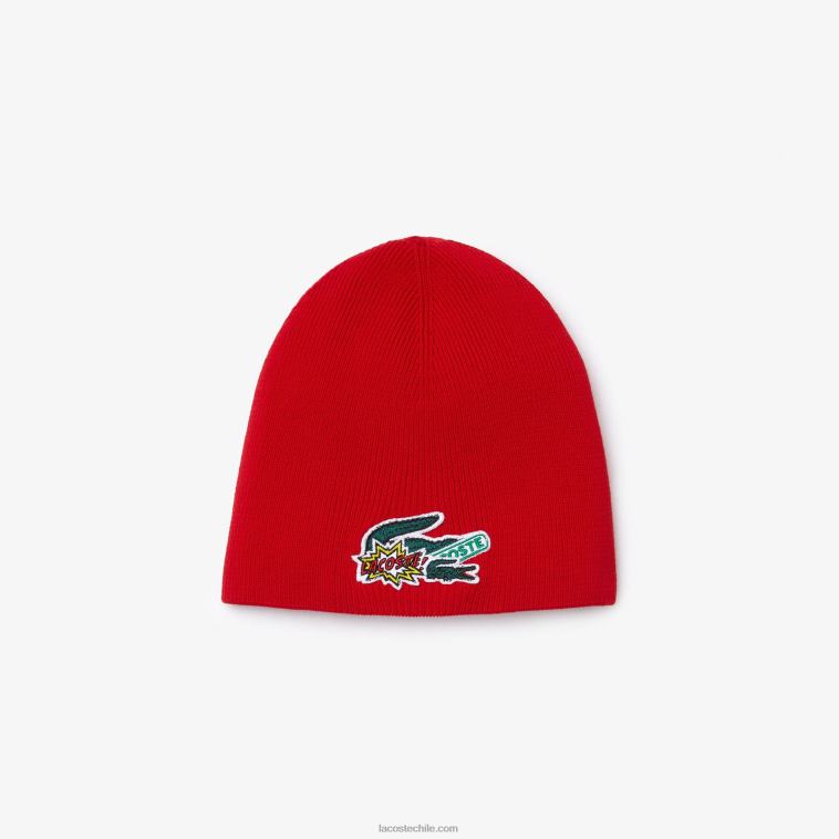 niños Lacoste rojo 240 gorro con motivo de cómic N6XZ23277 niños Lacoste rojo 240 gorro con motivo de cómic N6XZ23277