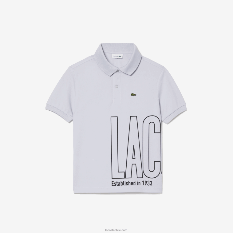 Niños Lacoste acz gris claro polo de piqué ultra-dry N6XZ22947 Niños Lacoste acz gris claro polo de piqué ultra-dry N6XZ22947