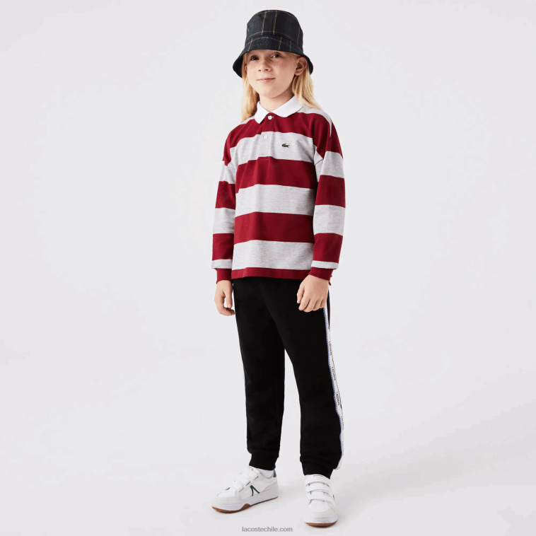 niños Lacoste lomo gris burdeos x29 polo de piqué a rayas N6XZ22962 niños Lacoste lomo gris burdeos x29 polo de piqué a rayas N6XZ22962