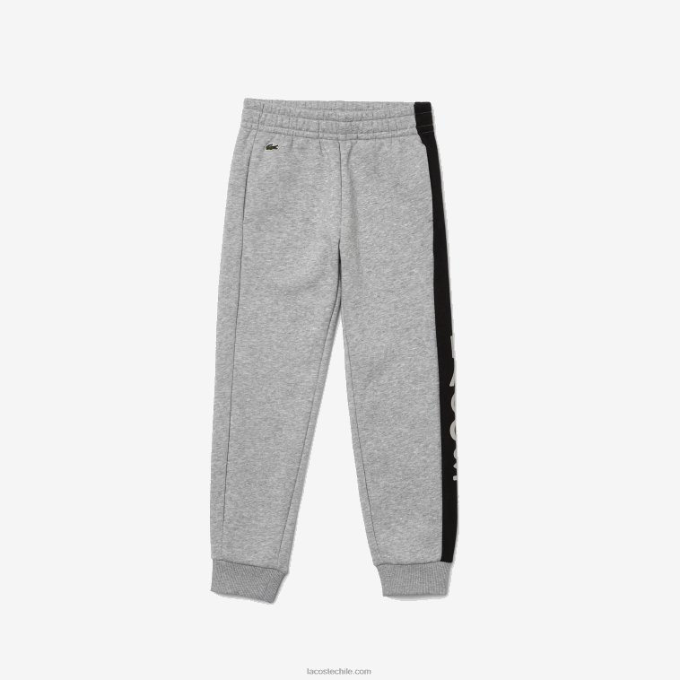 Niños Lacoste gris chine negro jz9 pantalones de chándal de mezcla de vellón de algodón N6XZ23242 Niños Lacoste gris chine negro jz9 pantalones de chándal de mezcla de vellón de algodón N6XZ23242