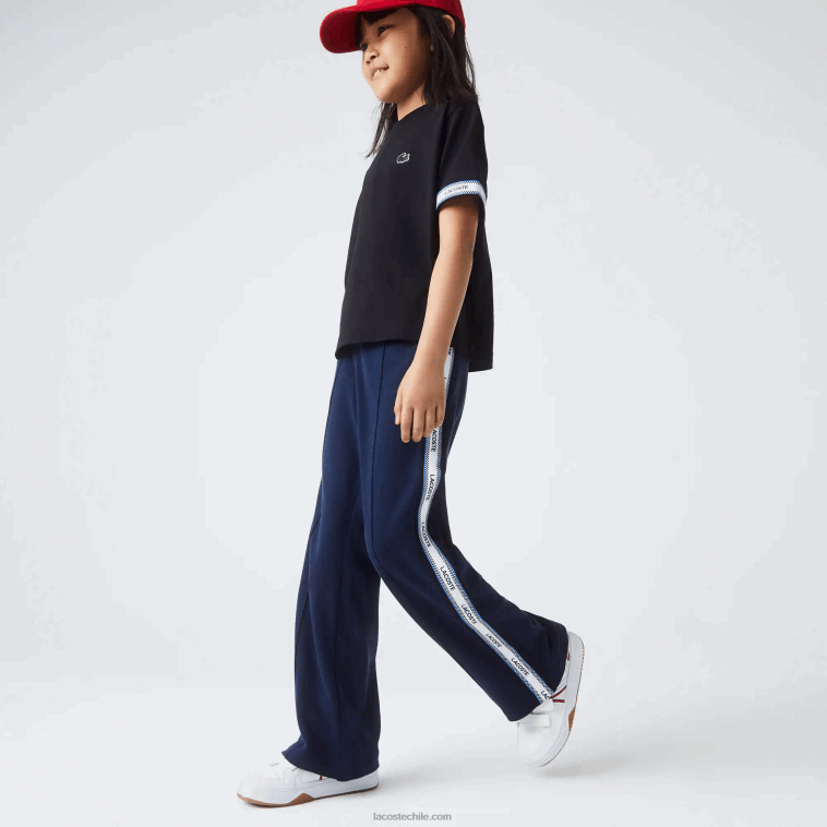 chicas Lacoste azul marino 166 pantalones oversize con bandas laterales N6XZ23289 chicas Lacoste azul marino 166 pantalones oversize con bandas laterales N6XZ23289