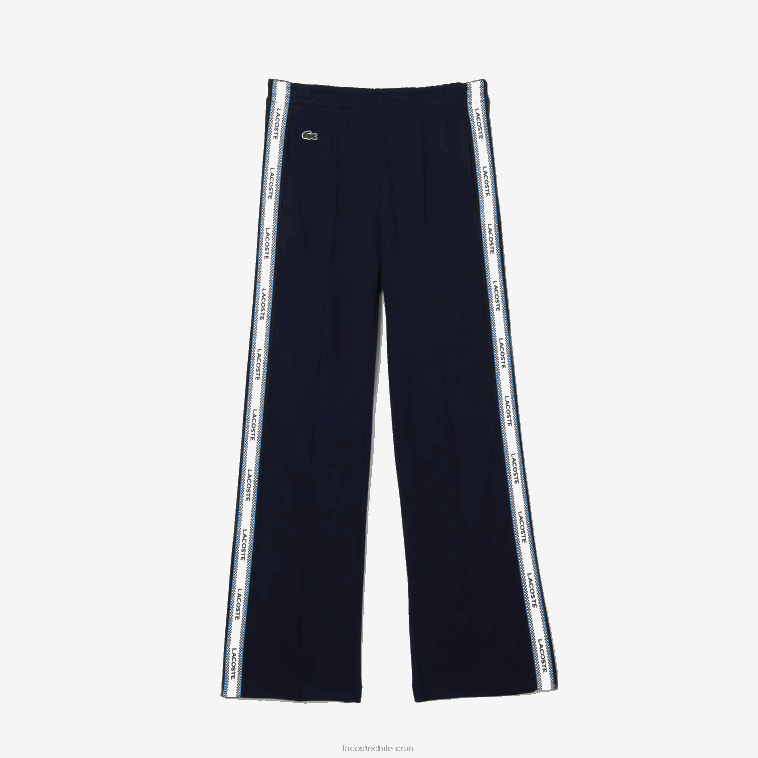 chicas Lacoste azul marino 166 pantalones oversize con bandas laterales N6XZ23289