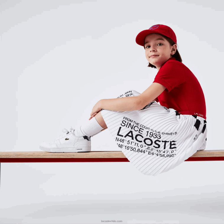 chicas Lacoste blanco 001 falda plisada de punto N6XZ23291 chicas Lacoste blanco 001 falda plisada de punto N6XZ23291