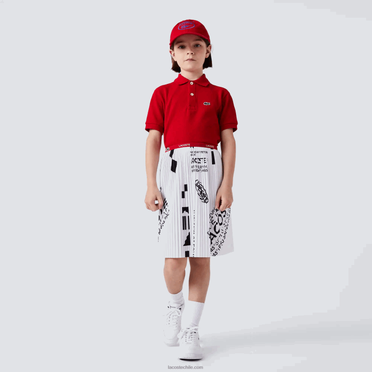 chicas Lacoste blanco 001 falda plisada de punto N6XZ23291