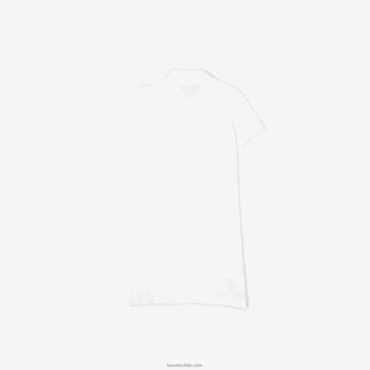 chicas Lacoste blanco 001 vestido tipo polo de algodón N6XZ23082
